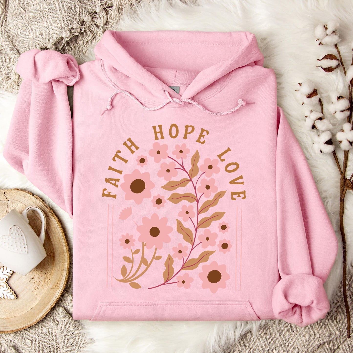 Faith Hope Love Flower 02 Hoodie