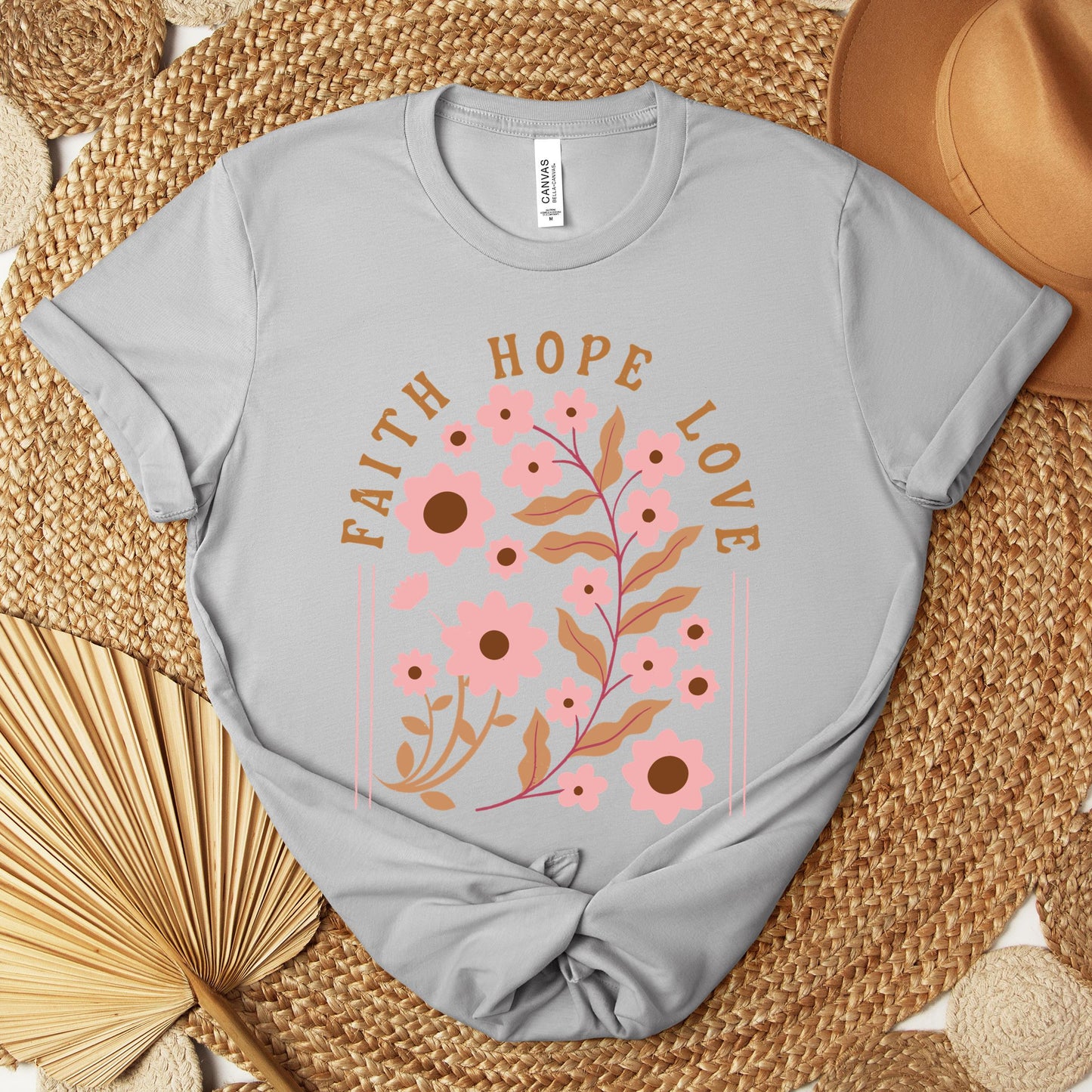 Faith Hope Love Flower 02 Premium T-shirt