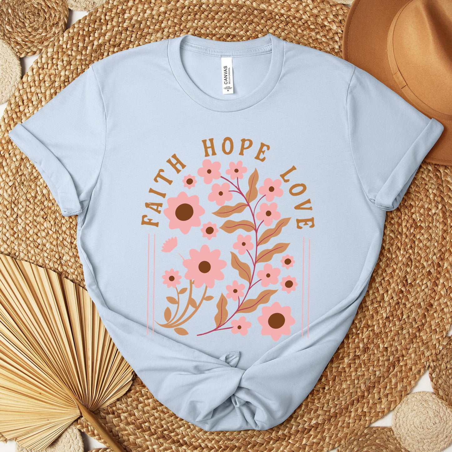 Faith Hope Love Flower 02 Premium T-shirt