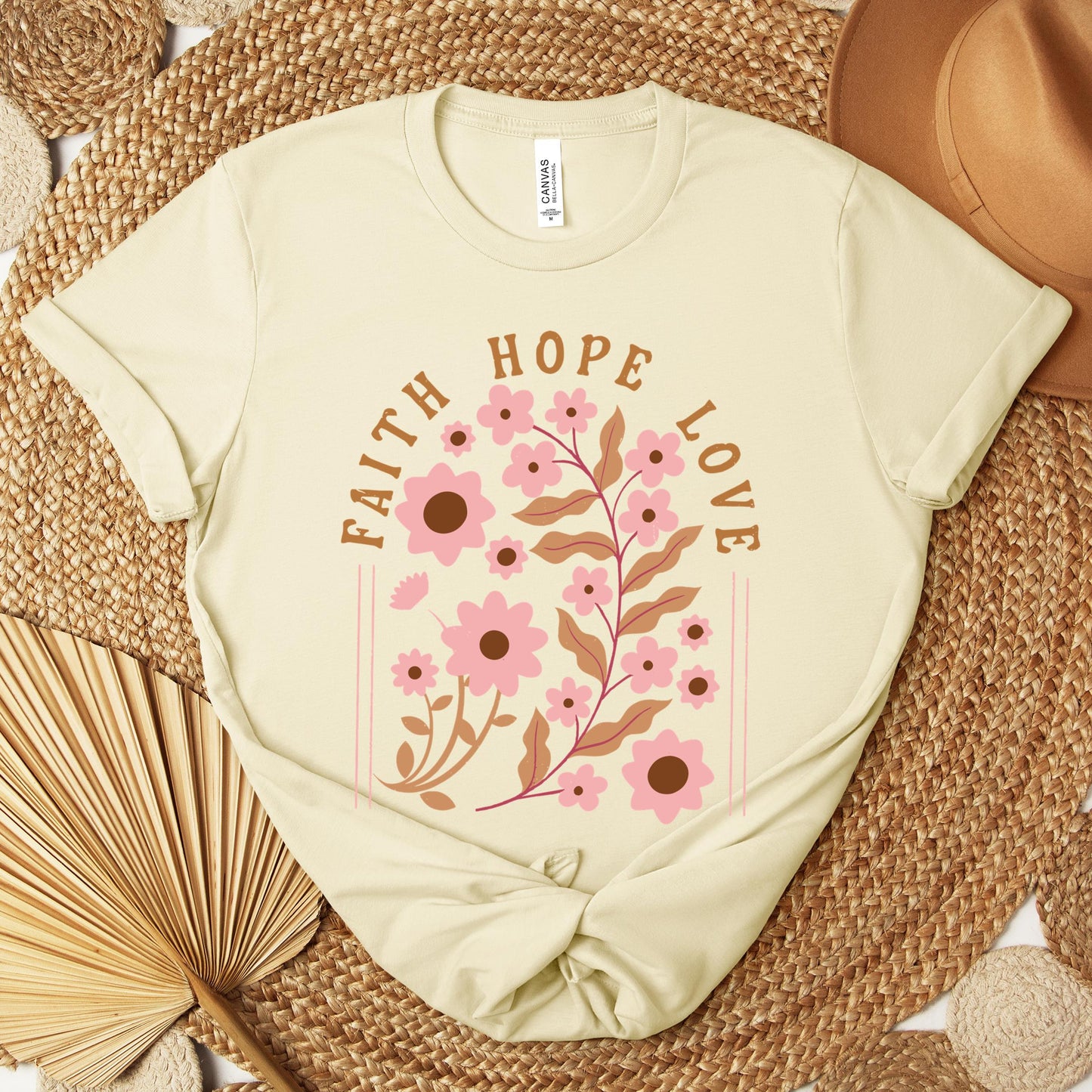 Faith Hope Love Flower 02 Premium T-shirt