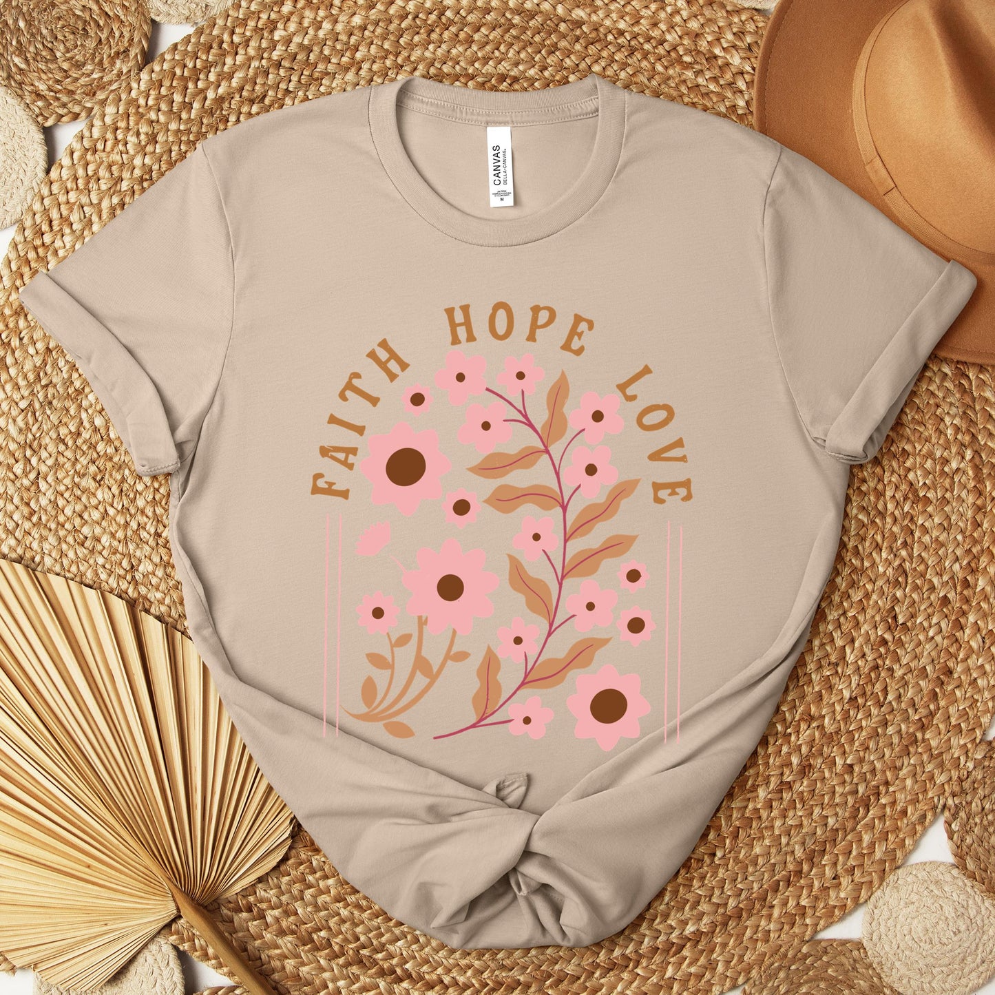 Faith Hope Love Flower 02 Premium T-shirt
