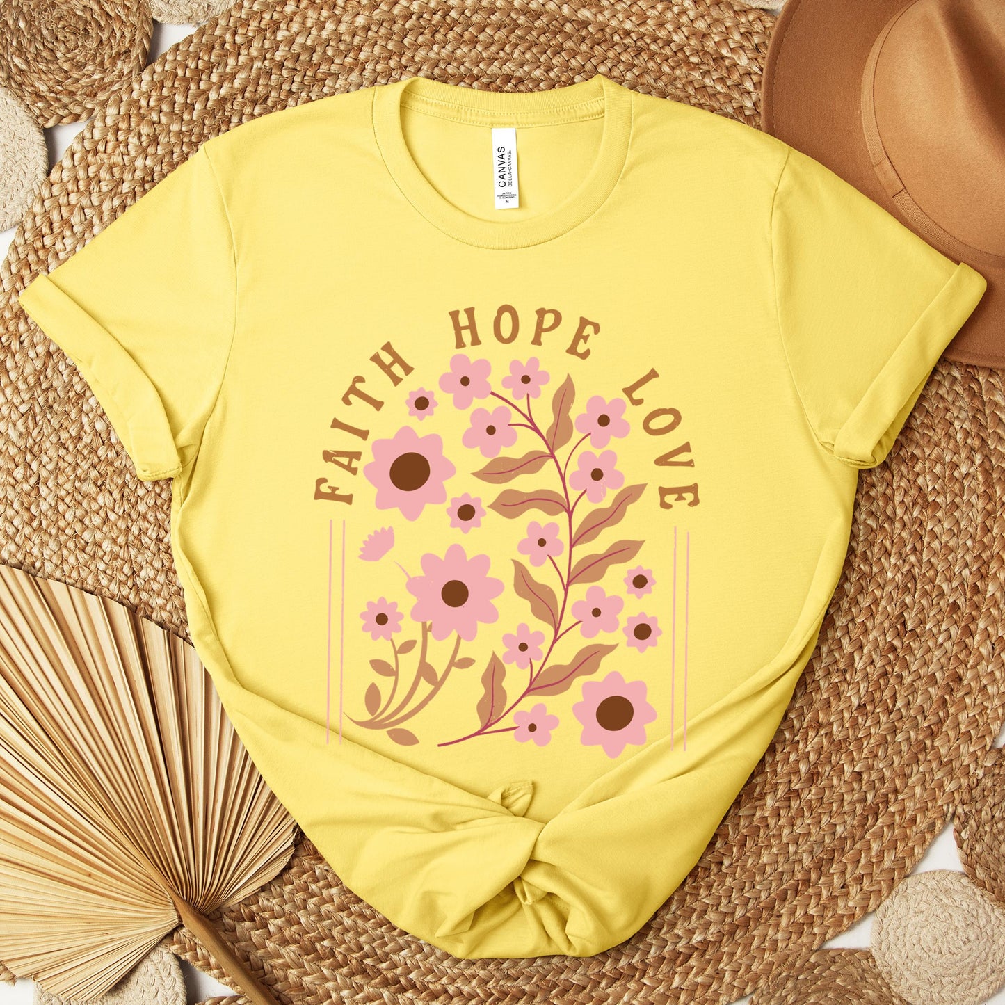Faith Hope Love Flower 02 Premium T-shirt