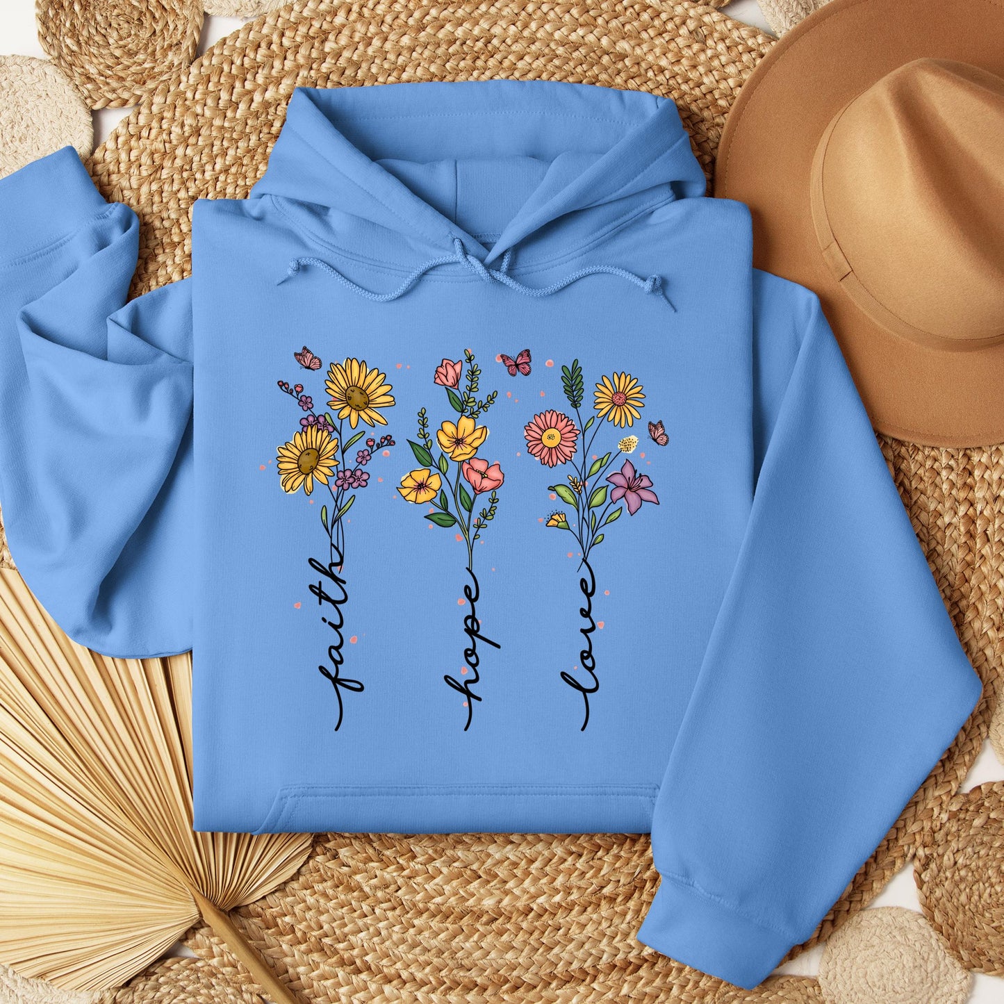 Faith Hope Love Sunflower Butterfly 01