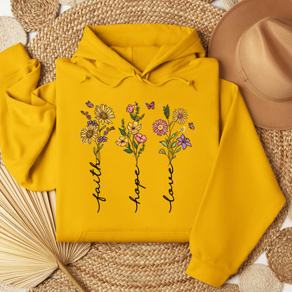 Faith Hope Love Sunflower Butterfly 01