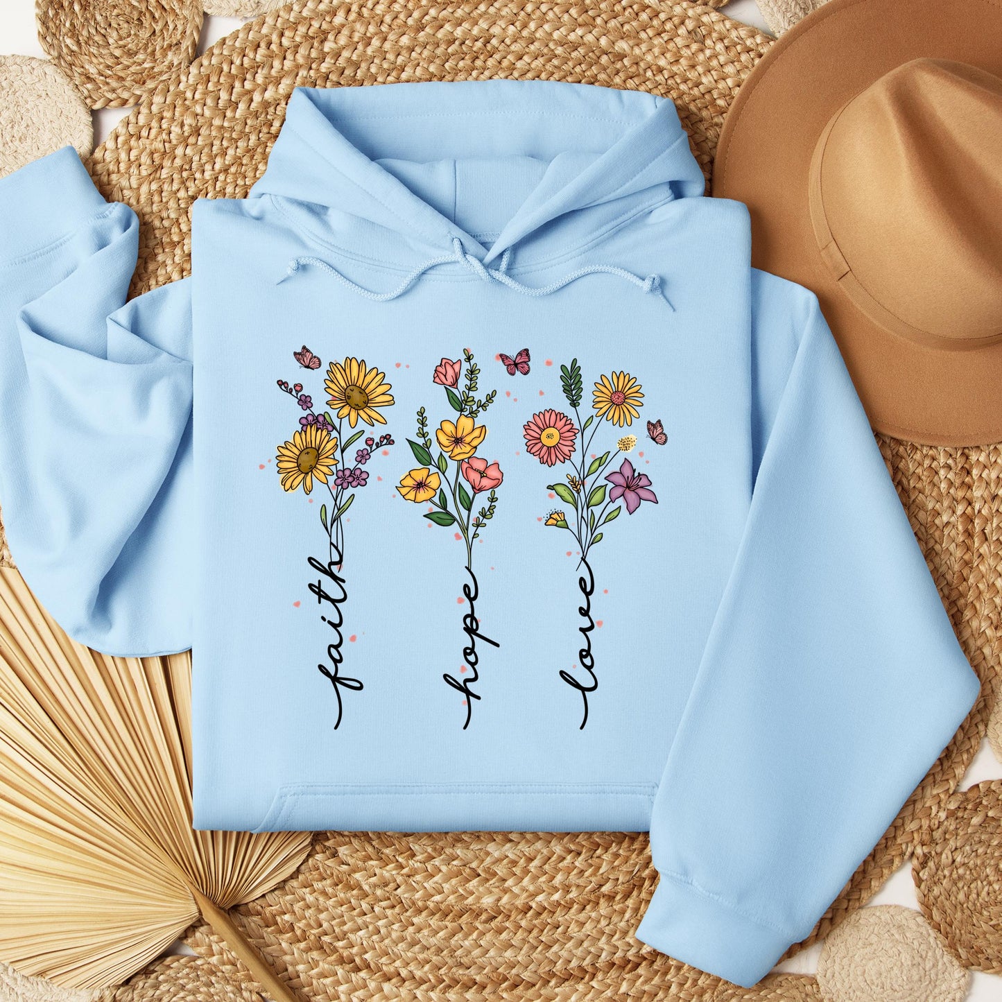 Faith Hope Love Sunflower Butterfly 01