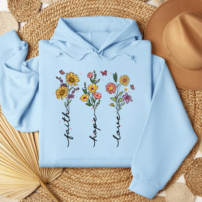 Faith Hope Love Sunflower Butterfly 01