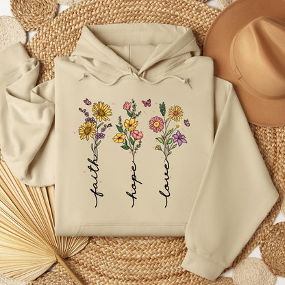 Faith Hope Love Sunflower Butterfly 01