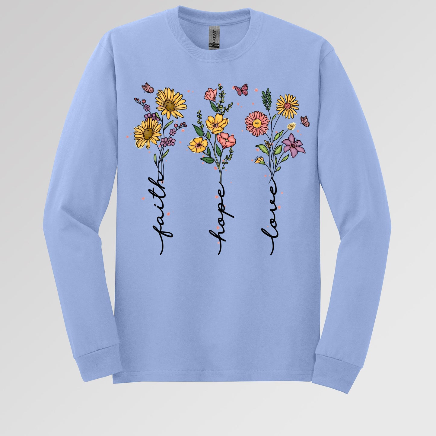 Faith Hope Love Sunflower Butterfly 01