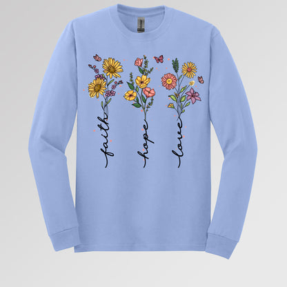 Faith Hope Love Sunflower Butterfly 01