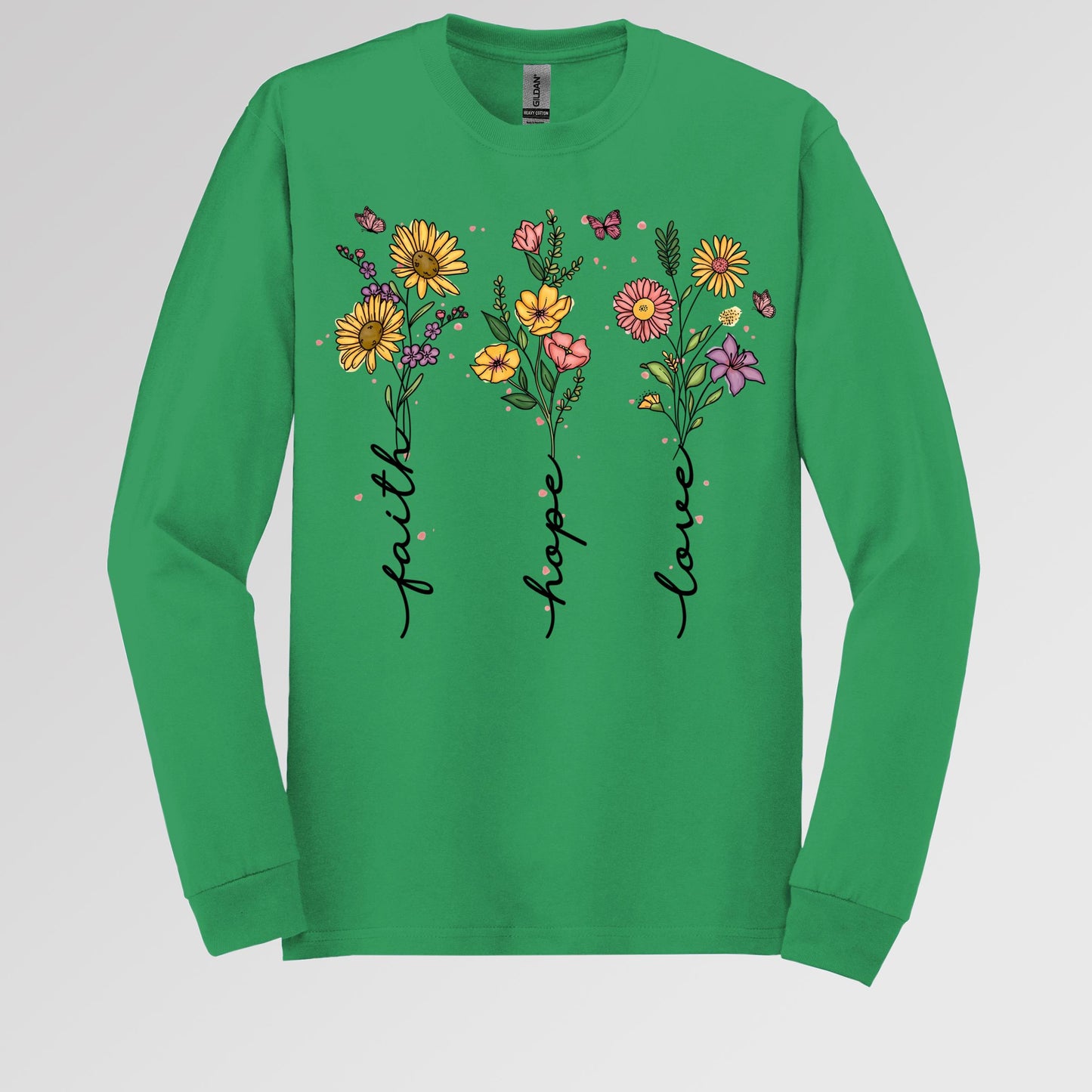 Faith Hope Love Sunflower Butterfly 01