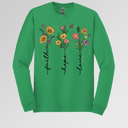 Faith Hope Love Sunflower Butterfly 01