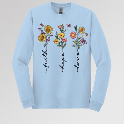 Faith Hope Love Sunflower Butterfly 01