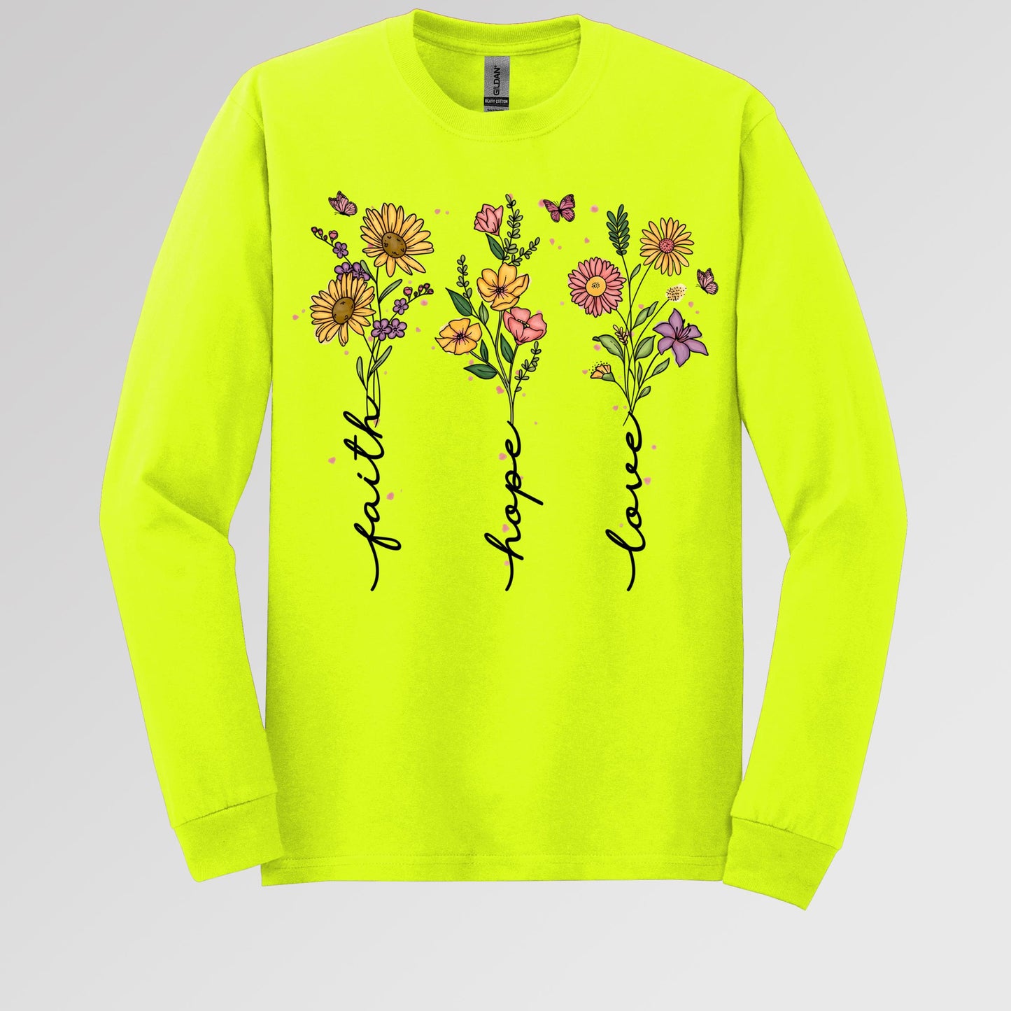 Faith Hope Love Sunflower Butterfly 01
