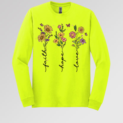 Faith Hope Love Sunflower Butterfly 01