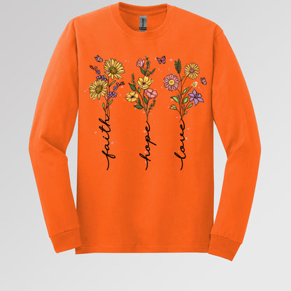 Faith Hope Love Sunflower Butterfly 01