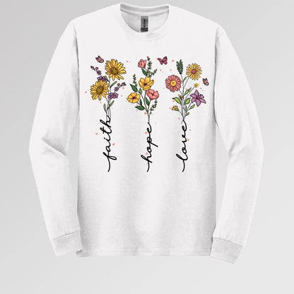 Faith Hope Love Sunflower Butterfly 01