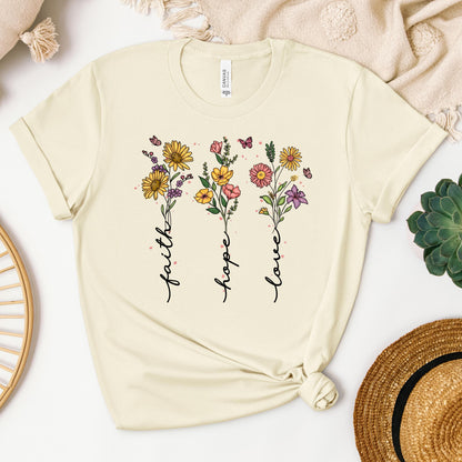 Faith Hope Love Sunflower Butterfly 01