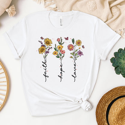 Faith Hope Love Sunflower Butterfly 01