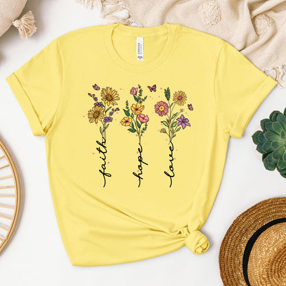 Faith Hope Love Sunflower Butterfly 01