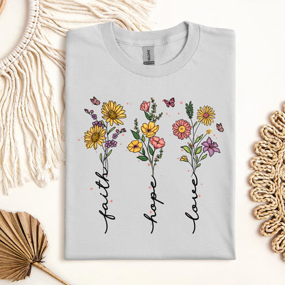 Faith Hope Love Sunflower Butterfly 01