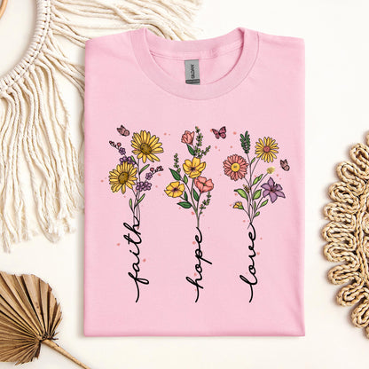 Faith Hope Love Sunflower Butterfly 01
