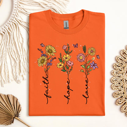 Faith Hope Love Sunflower Butterfly 01