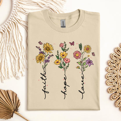 Faith Hope Love Sunflower Butterfly 01
