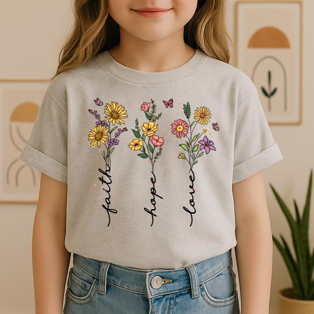 Faith Hope Love Sunflower Butterfly 01