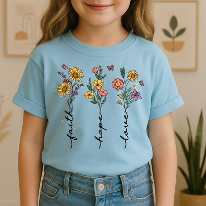 Faith Hope Love Sunflower Butterfly 01