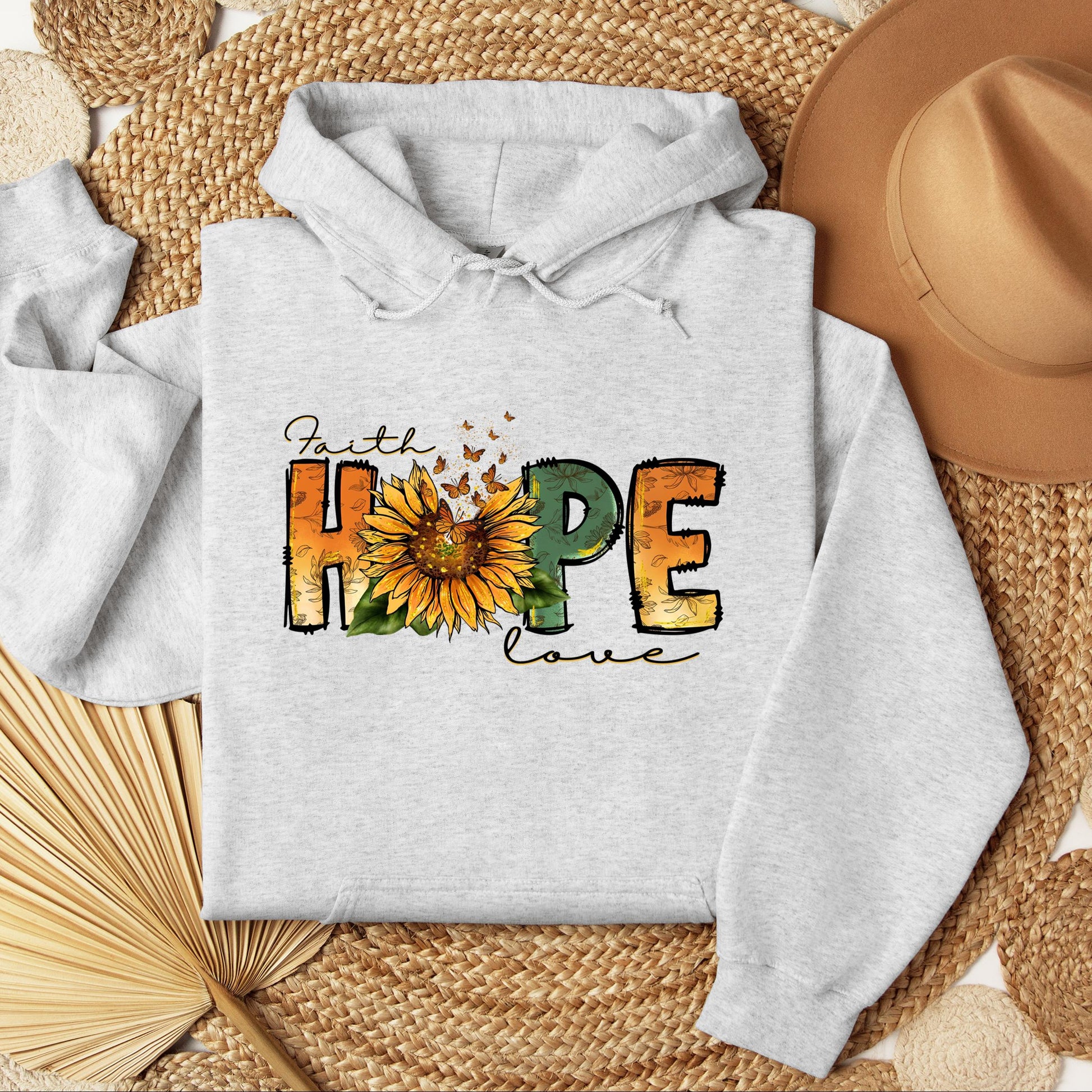 Faith Hope Love Sunflower Butterfly 02