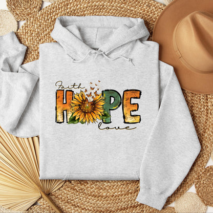 Faith Hope Love Sunflower Butterfly 02
