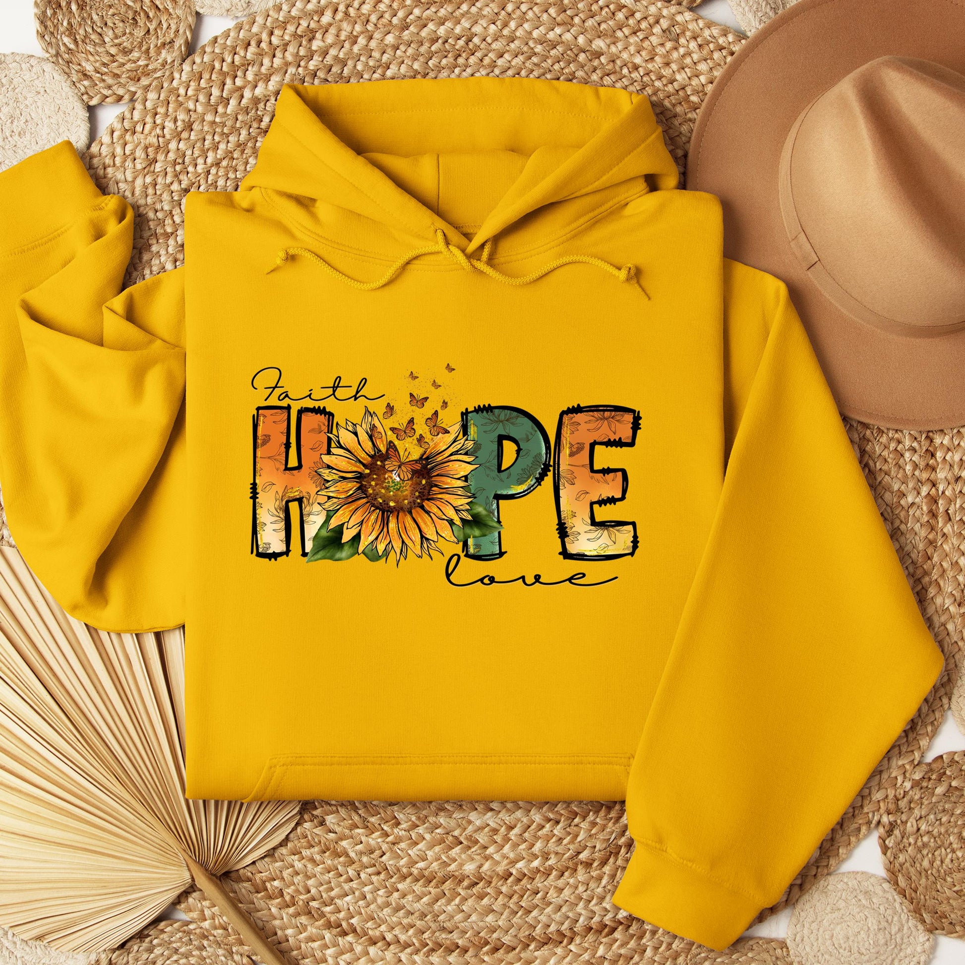 Faith Hope Love Sunflower Butterfly 02