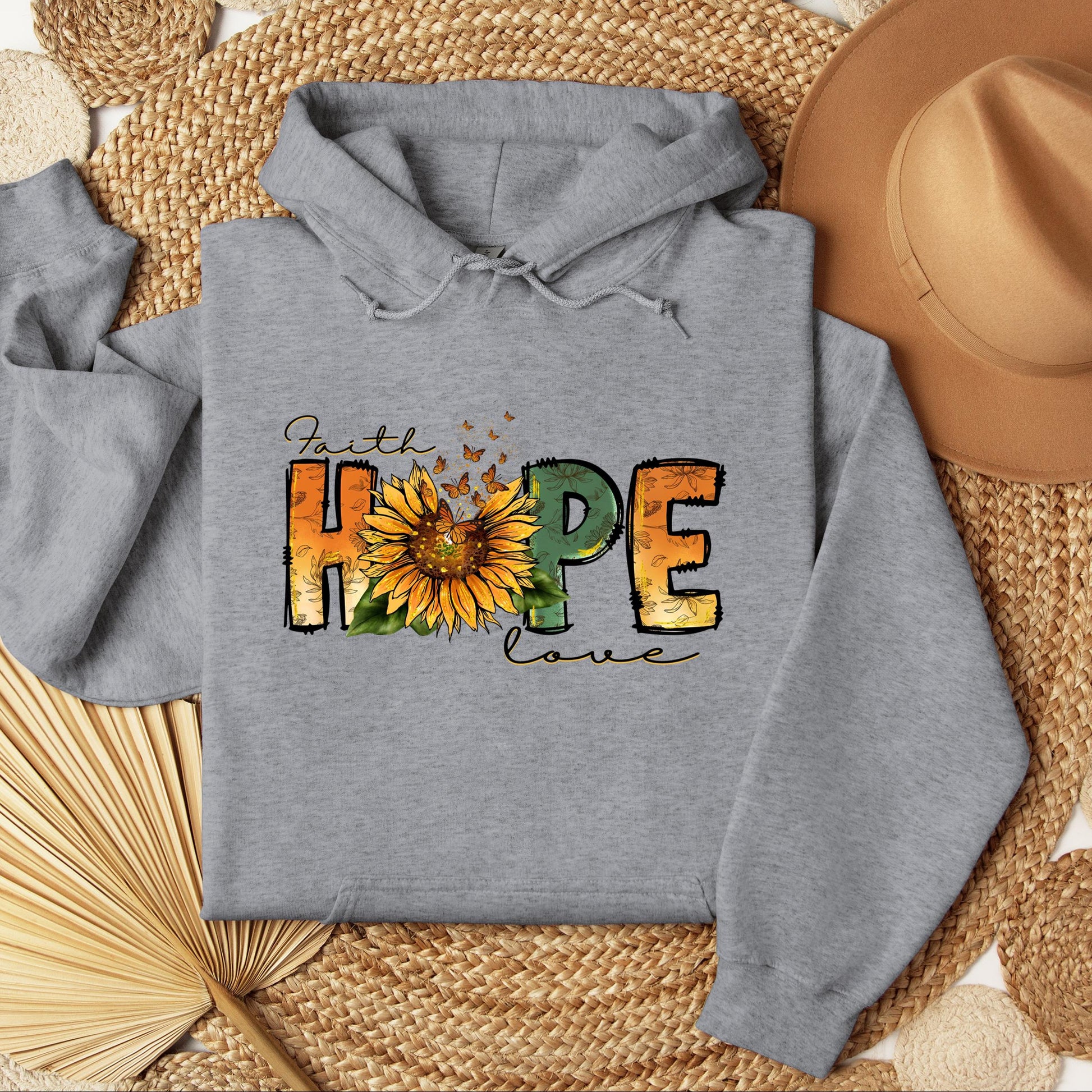 Faith Hope Love Sunflower Butterfly 02
