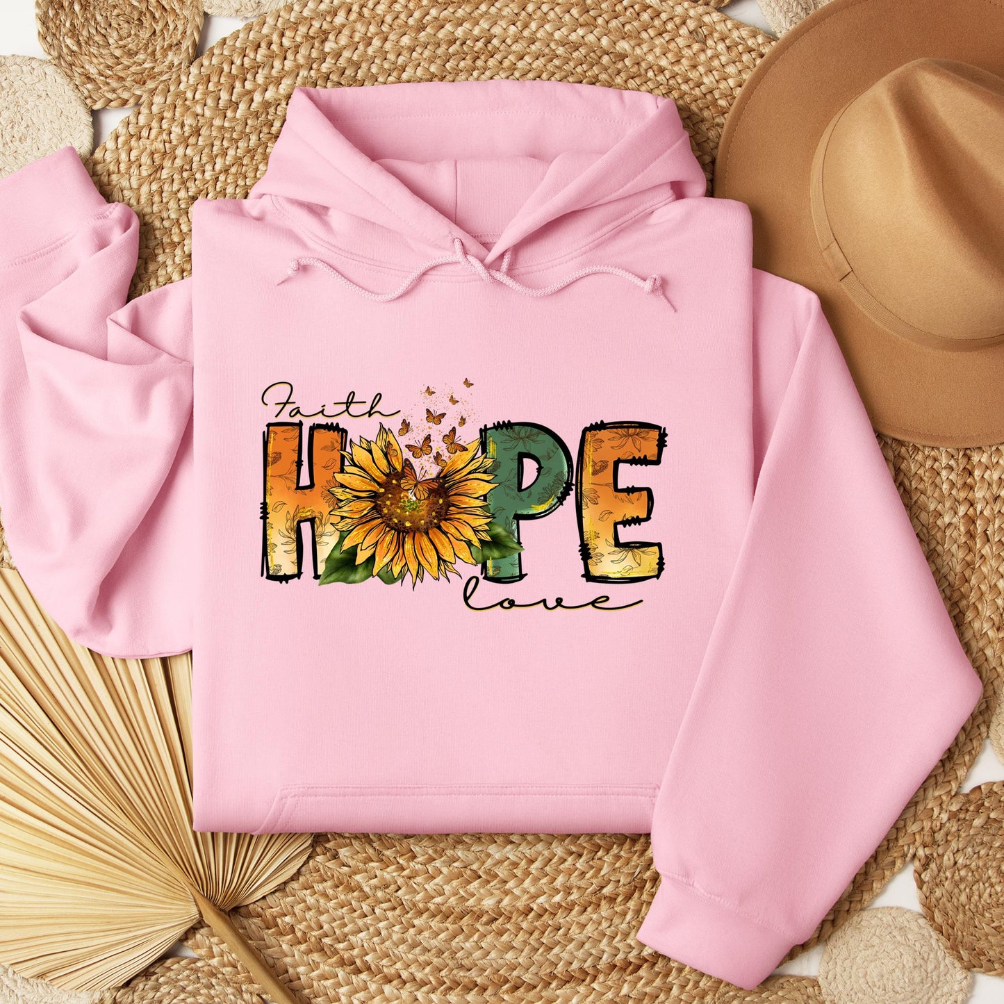 Faith Hope Love Sunflower Butterfly 02