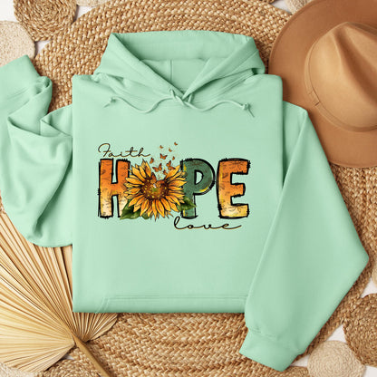 Faith Hope Love Sunflower Butterfly 02