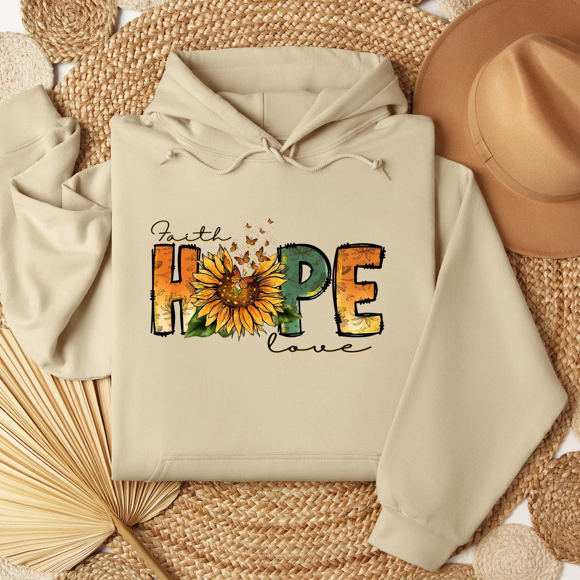 Faith Hope Love Sunflower Butterfly 02