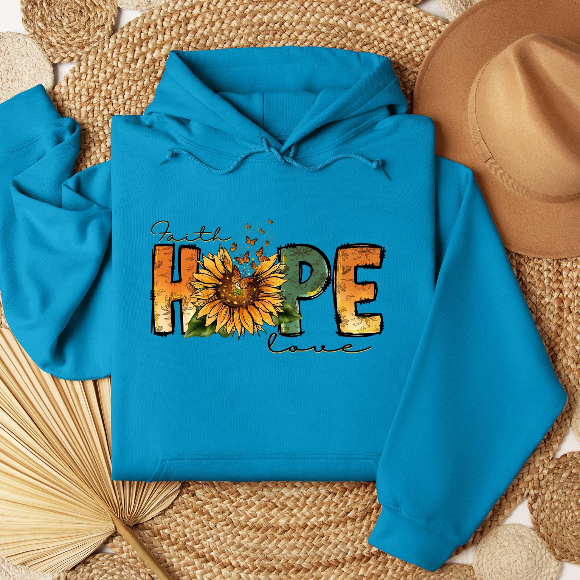 Faith Hope Love Sunflower Butterfly 02