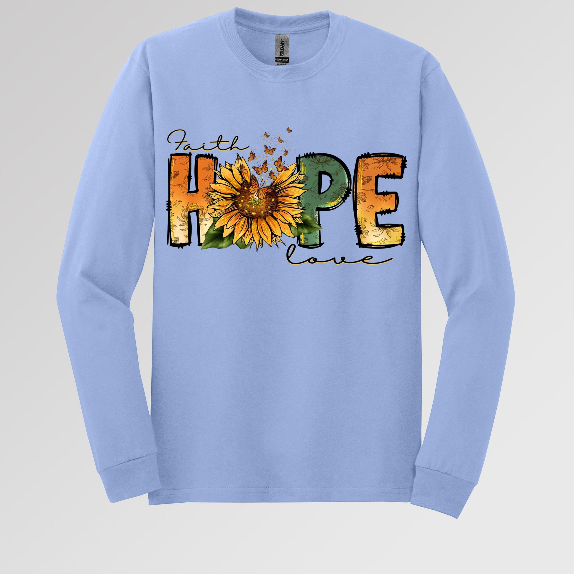 Faith Hope Love Sunflower Butterfly 02