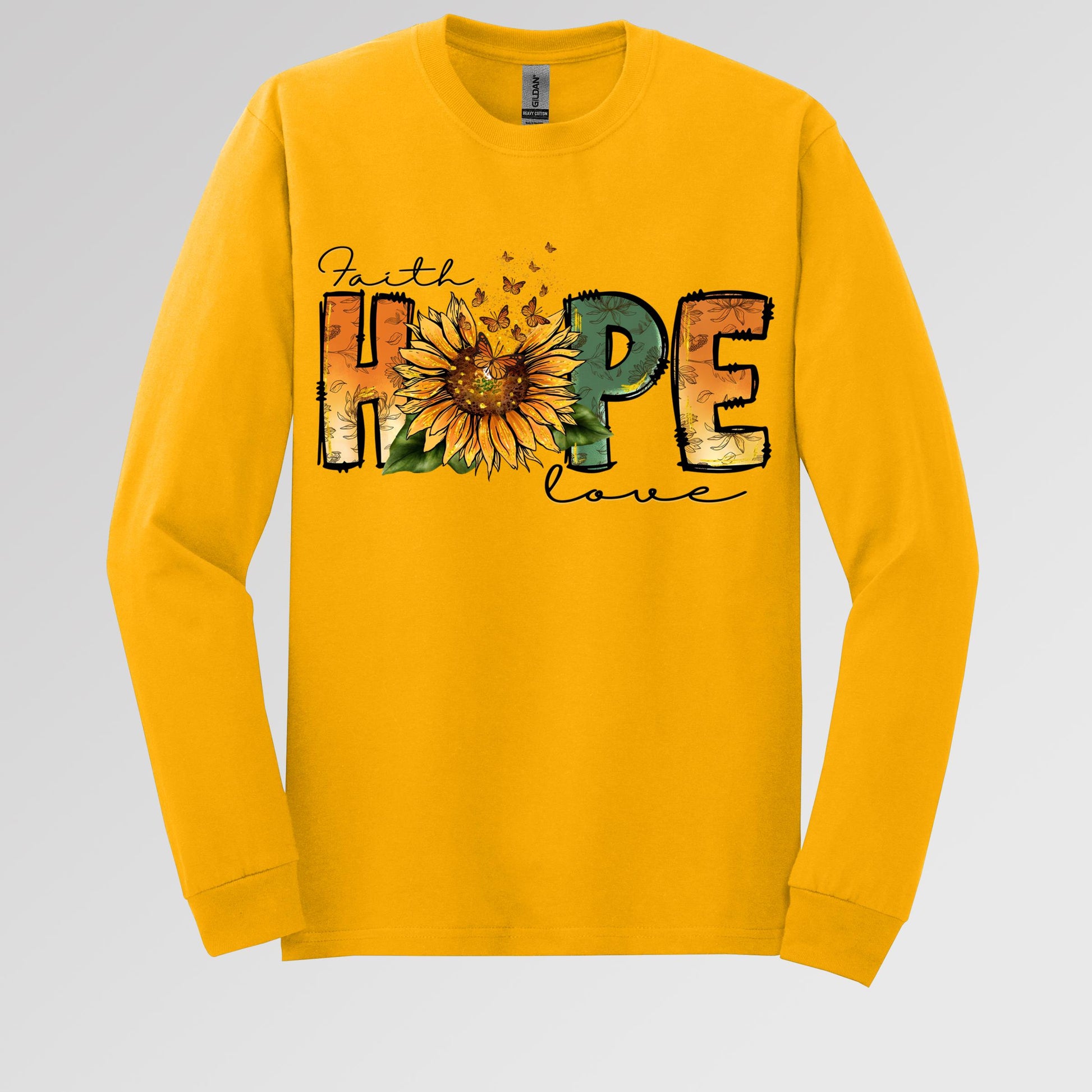 Faith Hope Love Sunflower Butterfly 02