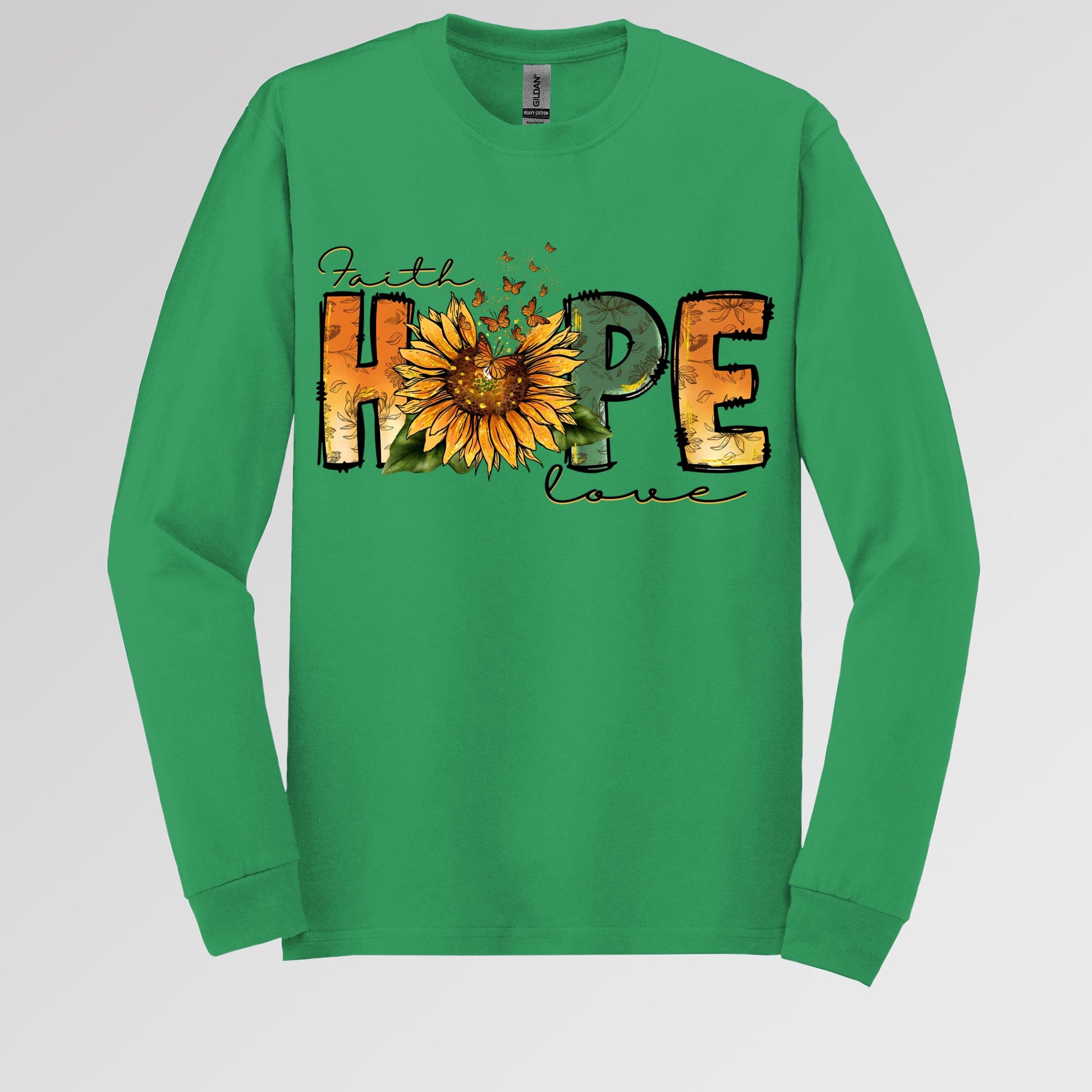 Faith Hope Love Sunflower Butterfly 02
