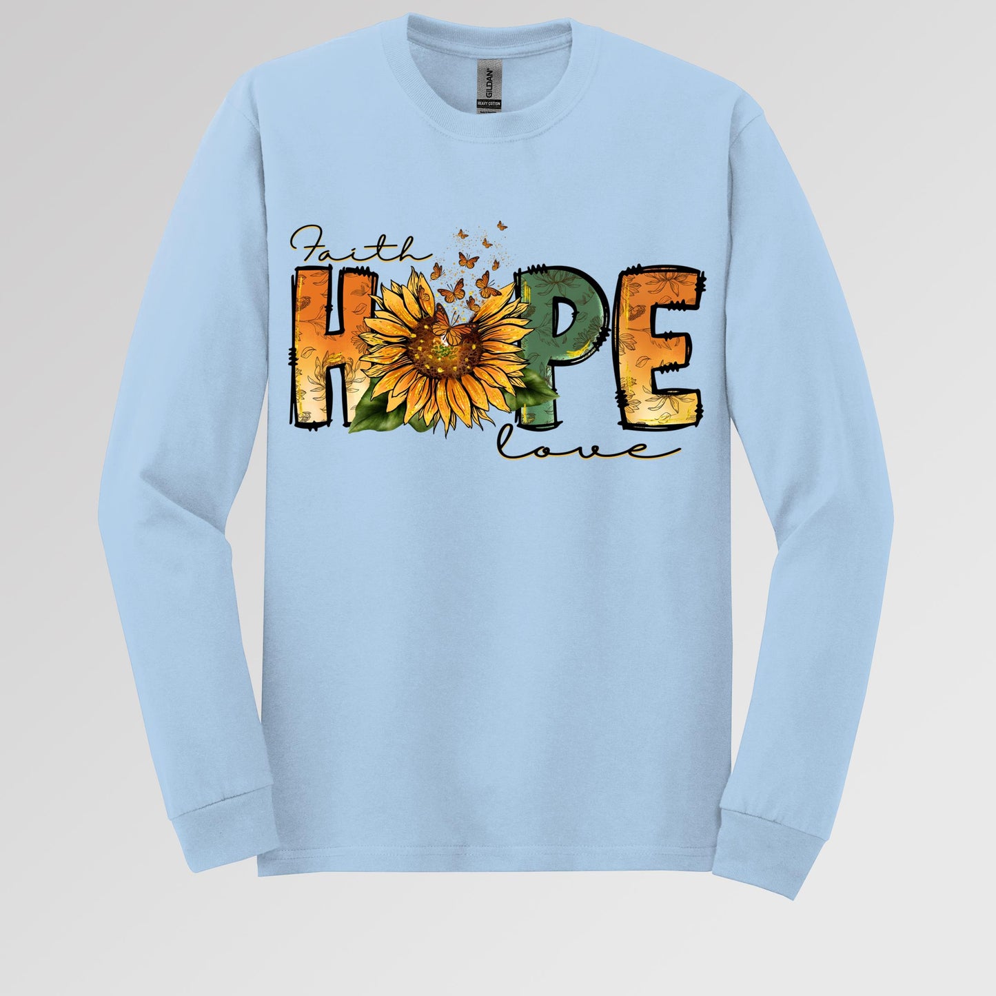 Faith Hope Love Sunflower Butterfly 02