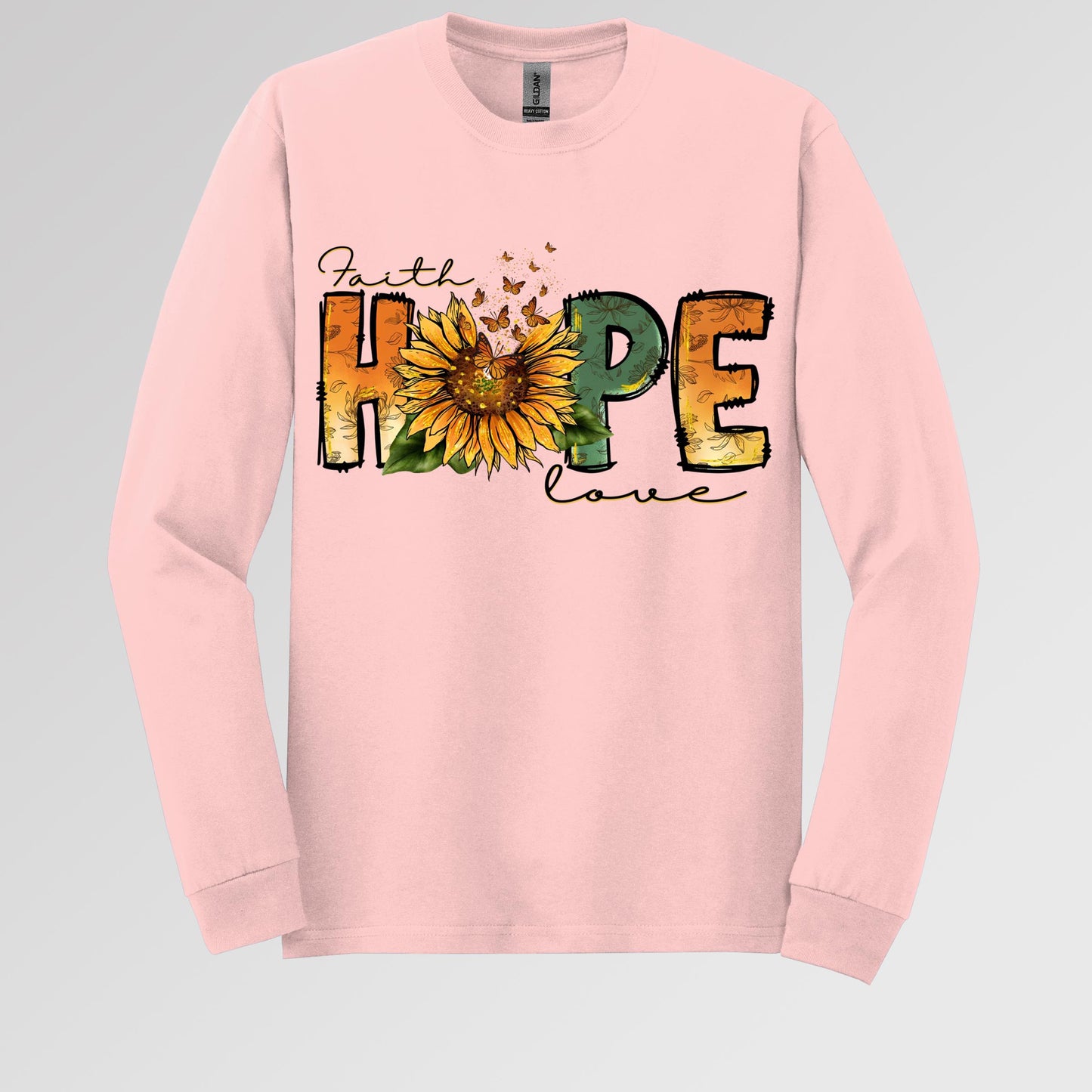Faith Hope Love Sunflower Butterfly 02