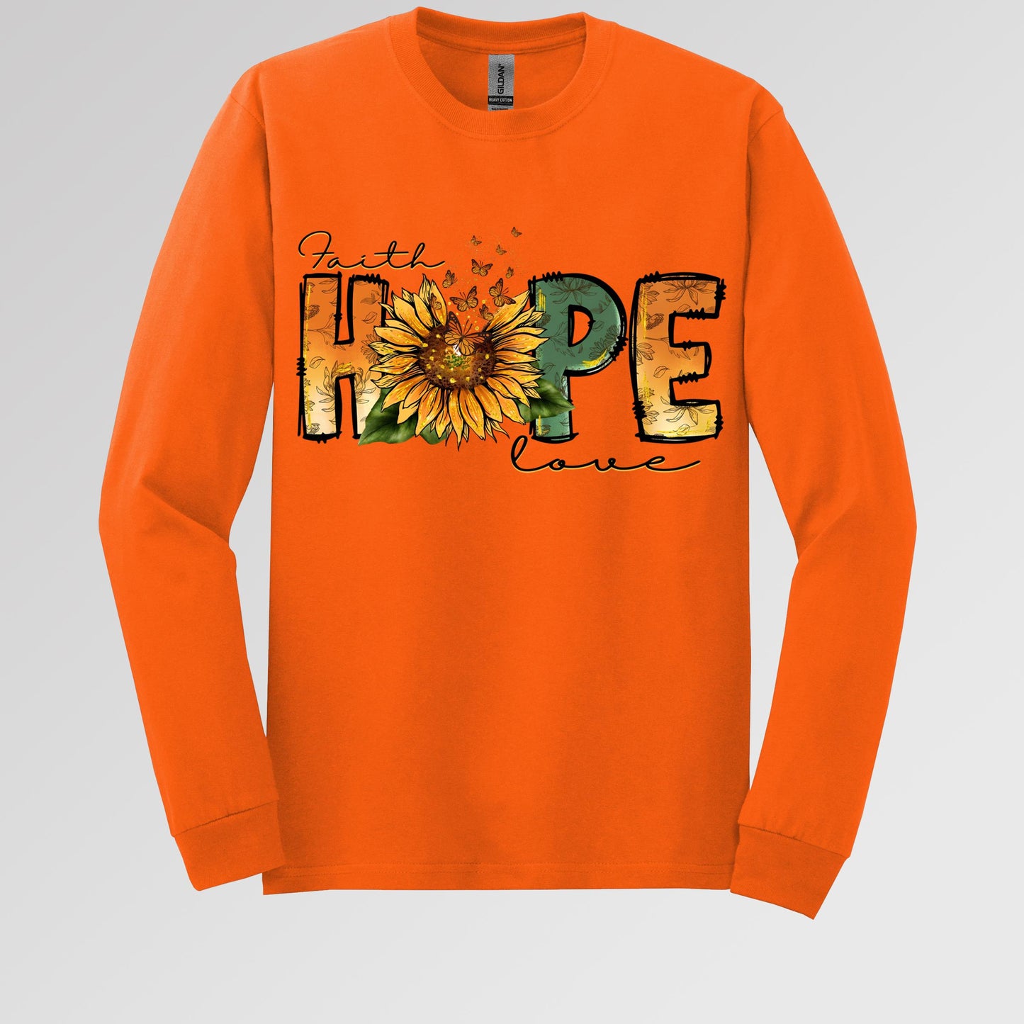 Faith Hope Love Sunflower Butterfly 02