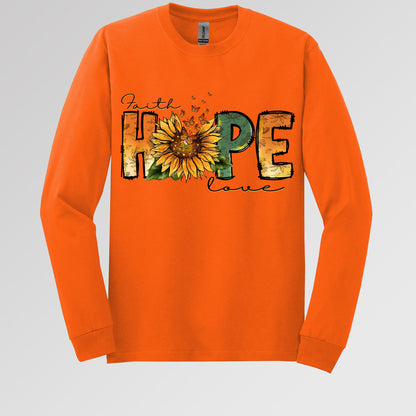Faith Hope Love Sunflower Butterfly 02
