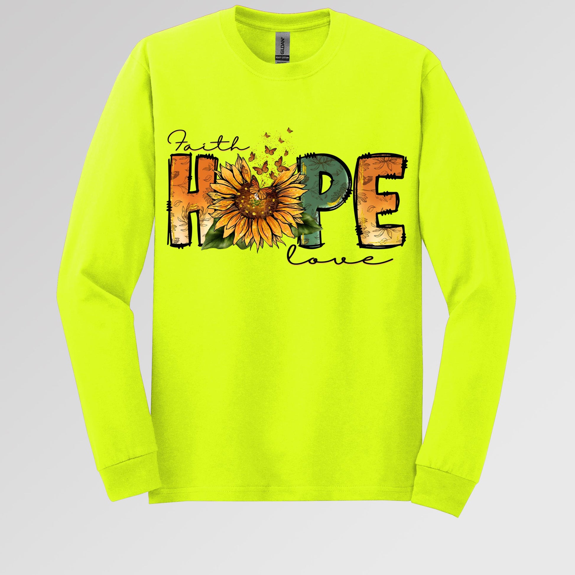 Faith Hope Love Sunflower Butterfly 02