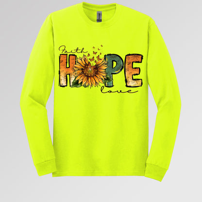 Faith Hope Love Sunflower Butterfly 02