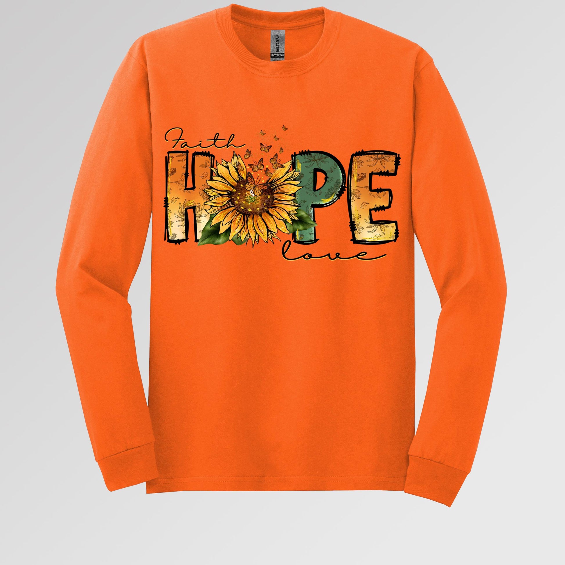 Faith Hope Love Sunflower Butterfly 02