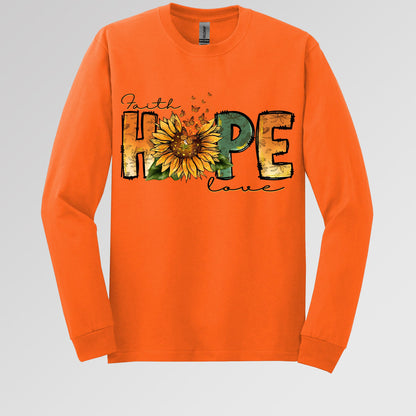 Faith Hope Love Sunflower Butterfly 02