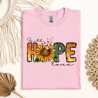 Faith Hope Love Sunflower Butterfly 02