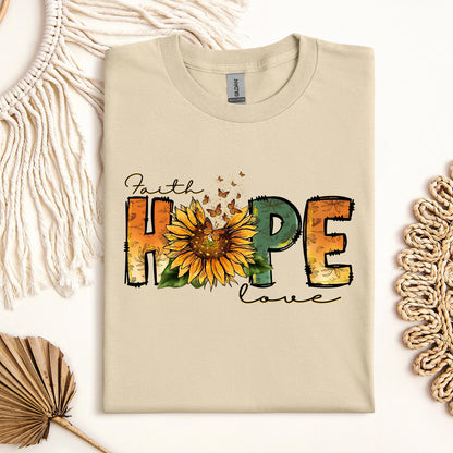Faith Hope Love Sunflower Butterfly 02